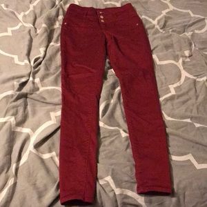 High Wasted Maroon Jeans